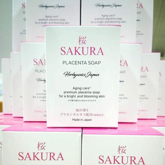 [Herbganicsjapan] 日本製 SAKURA 桜 Placenta Soap