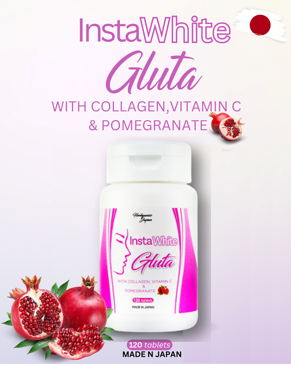 [Herbganicsjapan] 日本製 Made in Japan　/　InstaWhiteGulta 120 tabletsインスタホワイトグルタ 120粒   | glutathione Inner care Collagen Hyaluronic acid Pomegranate extract Polyphenol　